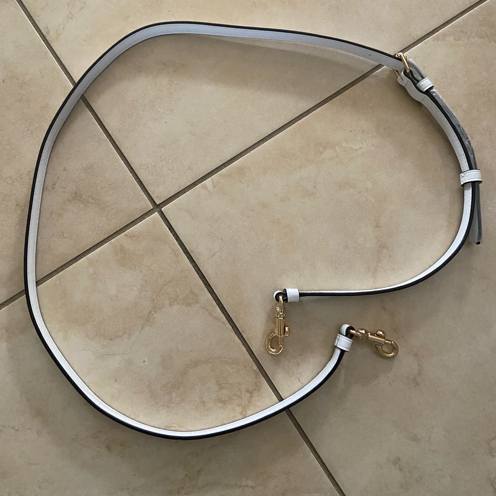 Coach white crossbody strap